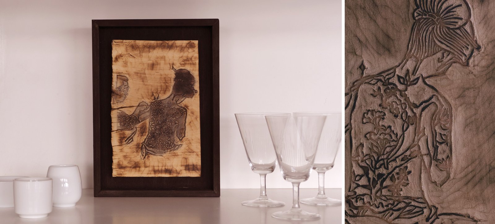 Irezumi Series '#2 Luster&Shine', carving box-framed | 2022